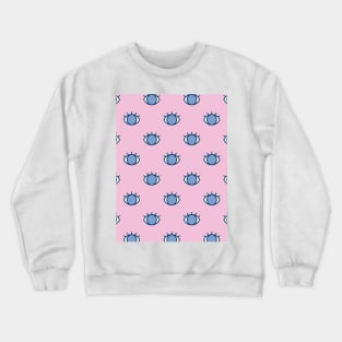 Blue Eyes Pattern Crewneck Sweatshirt